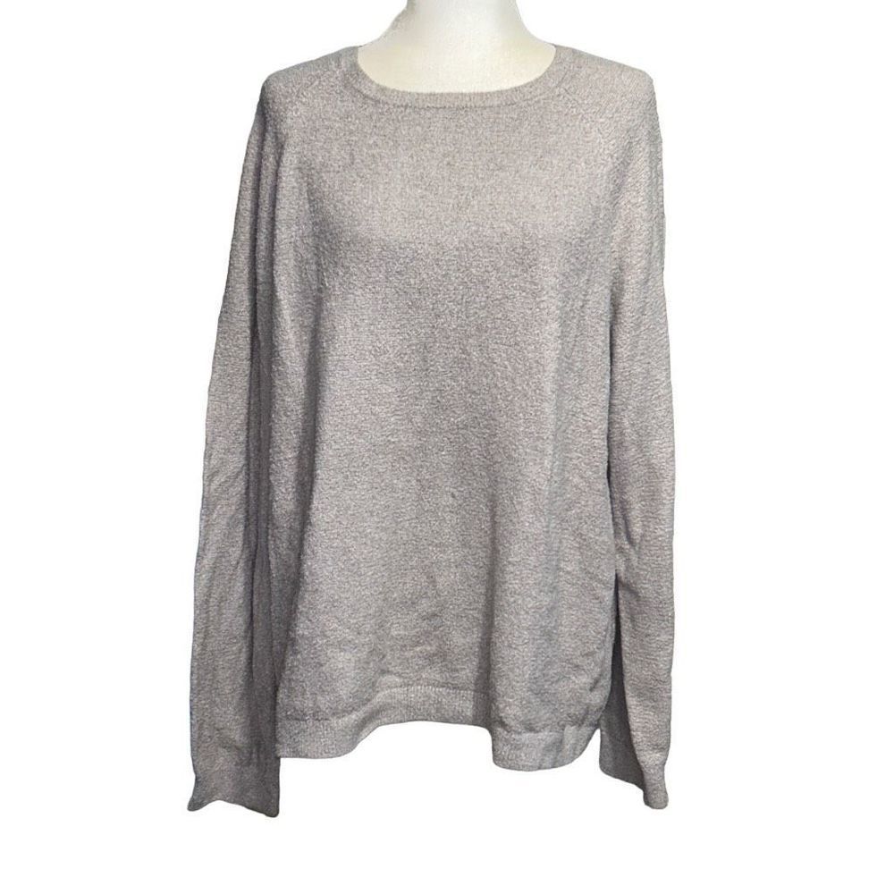 Barefoot Dreams CozyChic Ultra Lite XL Confetti Pullover Sweater Light Gray